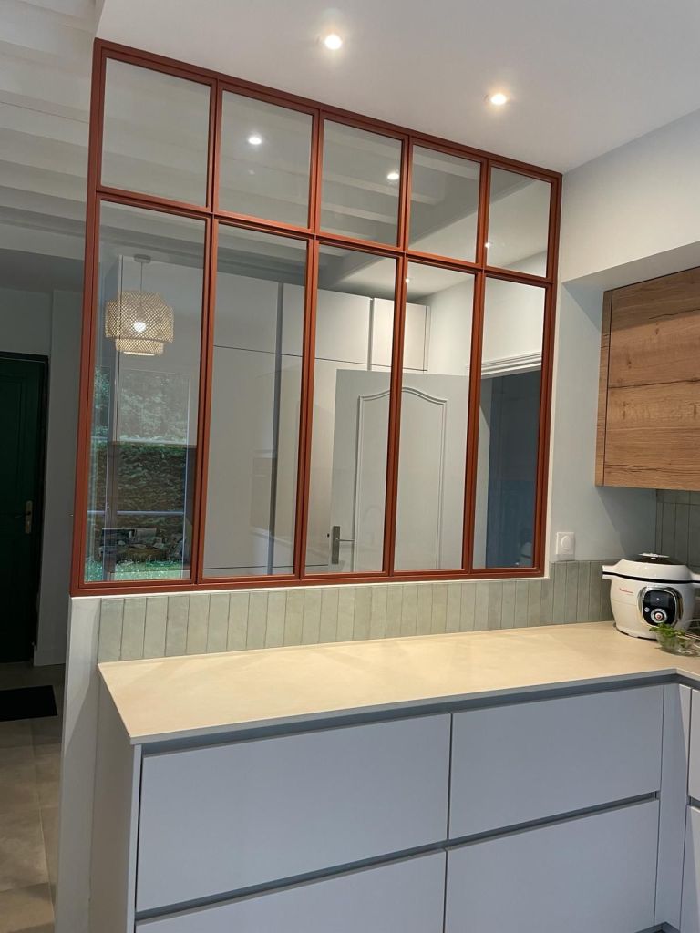 verrière d'intérieur effet rouille 