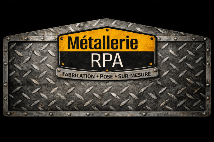 Logo métallerie RPA atelier de métallerie spécialisé dans la fabrication d'escaliers, garde-corps, verrières, et ouvrages en métal