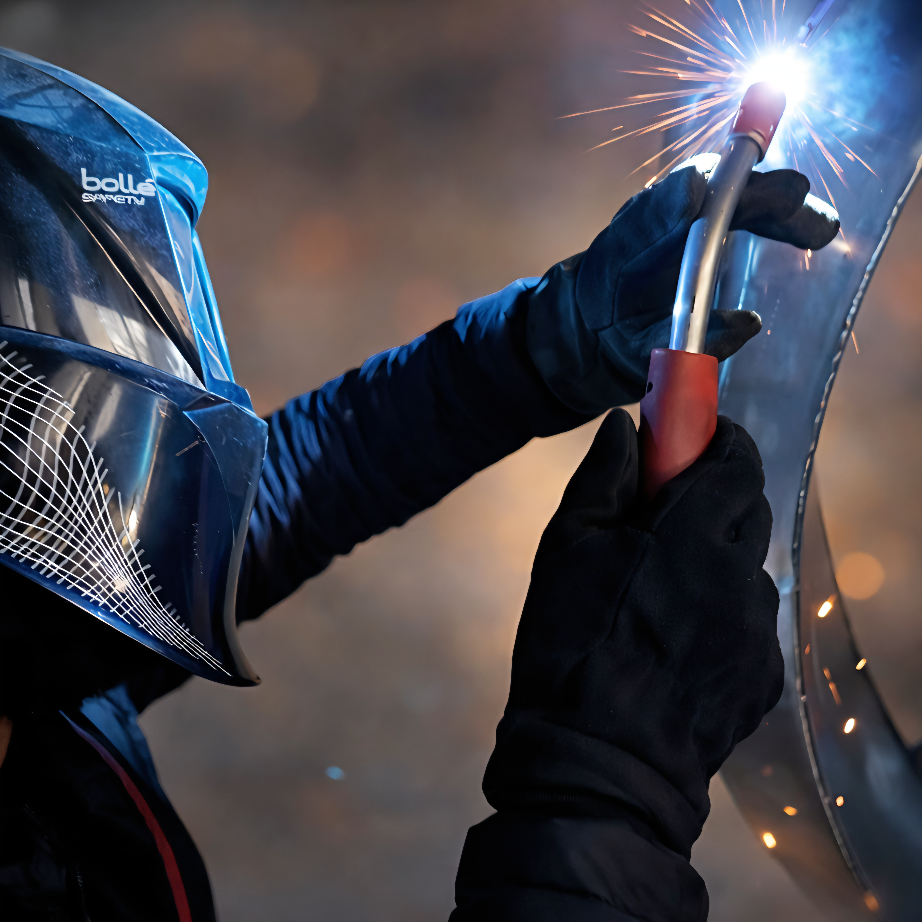 soudeur métallerie RPA en train de souder un escalier en métal a Lyon