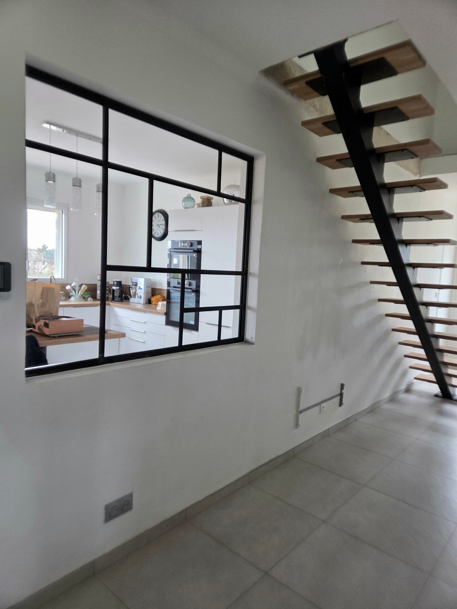 verrière sur mesure motif contemporain